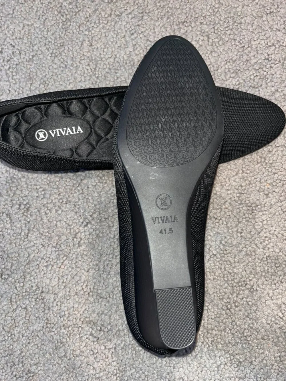 VIVAIA TAMIA WEDGE PRO ALMOND TOE PUMP WEDGE in BLACK - NEW WITHOUT BOX - 41.5
